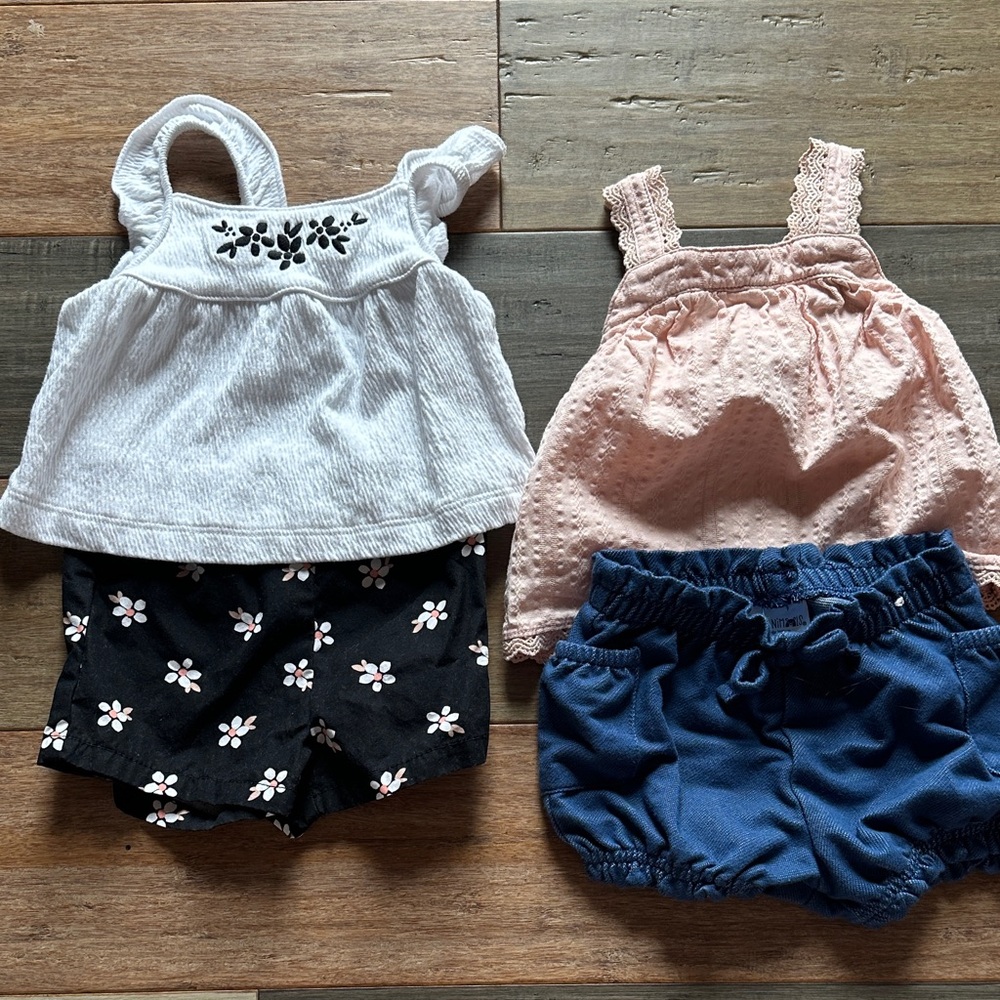 Carter's Floral and Eyelet Tank Set with Shorts
